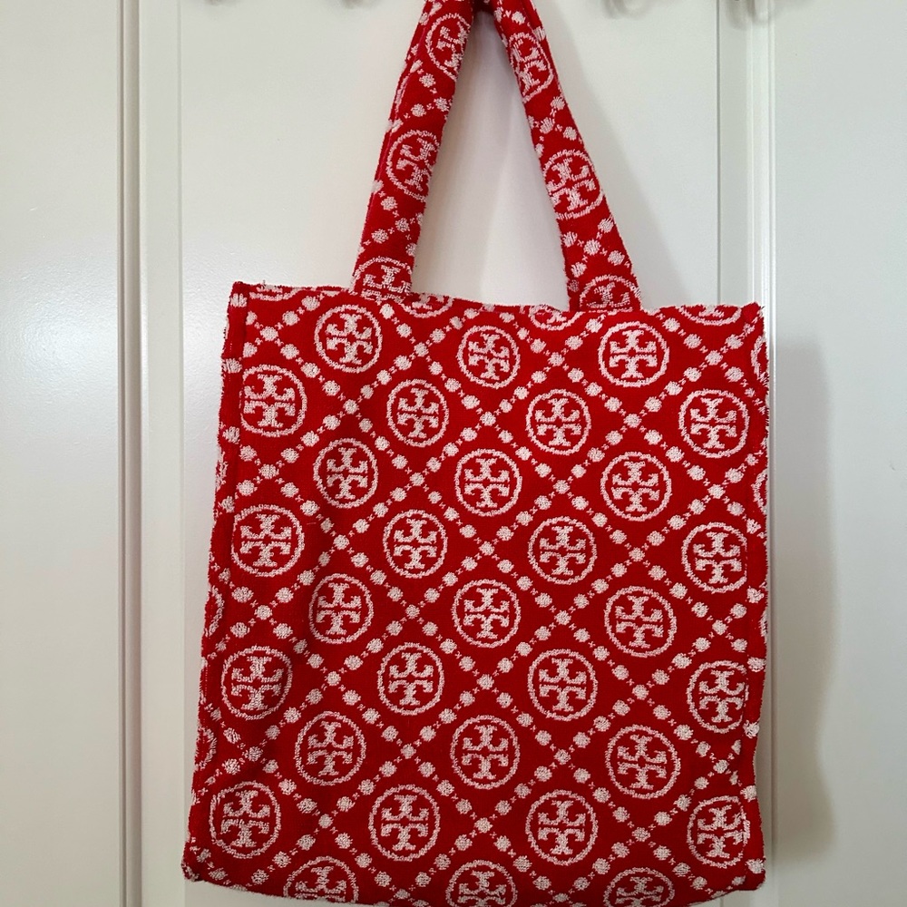 Tory Burch Terry Monogram Tote, 100% cotton - Picture 5 of 8